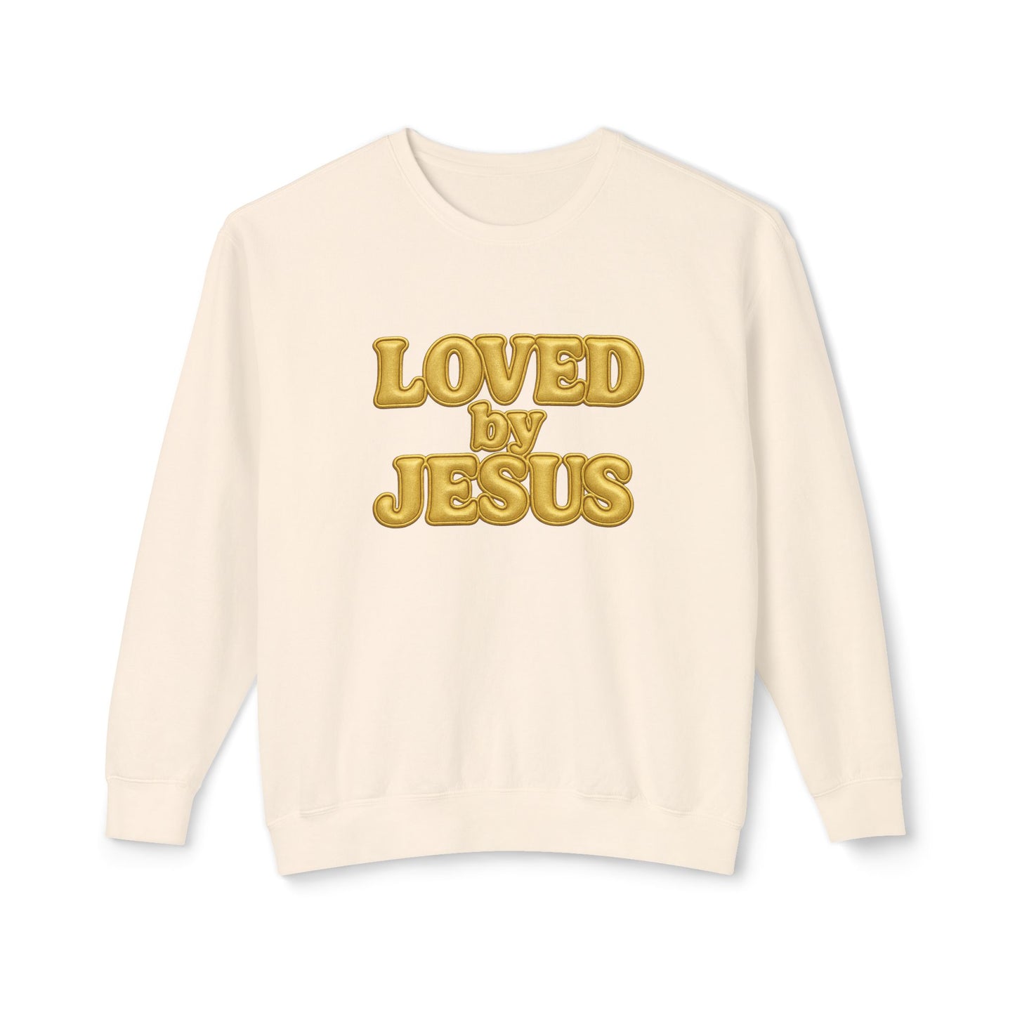 "Loved by Jesus" Sand Beige Luxe© Comfort Colors Crewneck