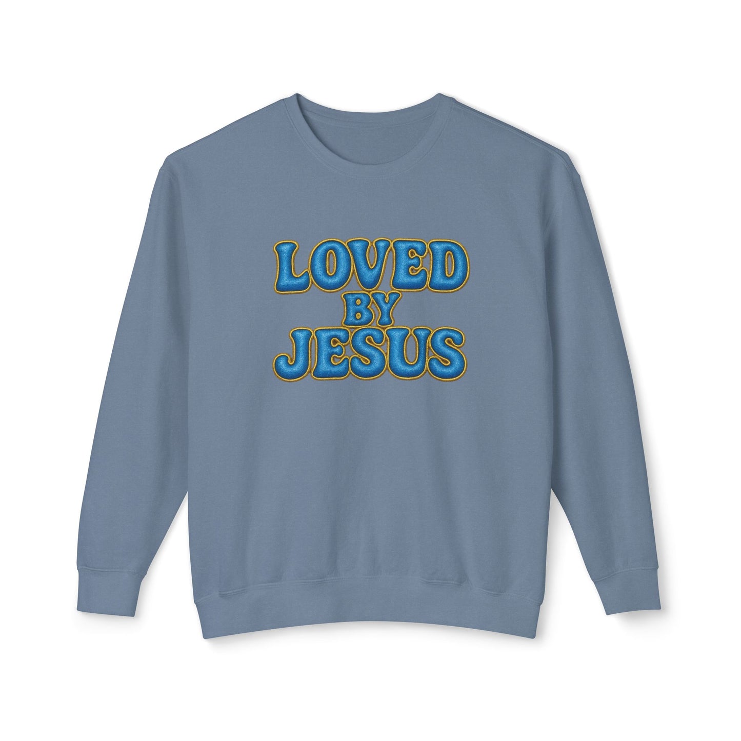 "Loved by Jesus" Royal Blue Luxe© Comfort Colors Crewneck