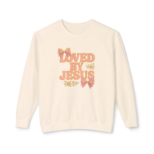 "Loved by Jesus" Blooms and Bows© Crewneck