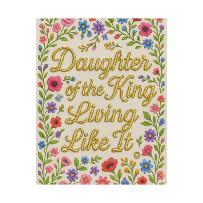 "Daughter of the King Living Like it" Christian Wall Art