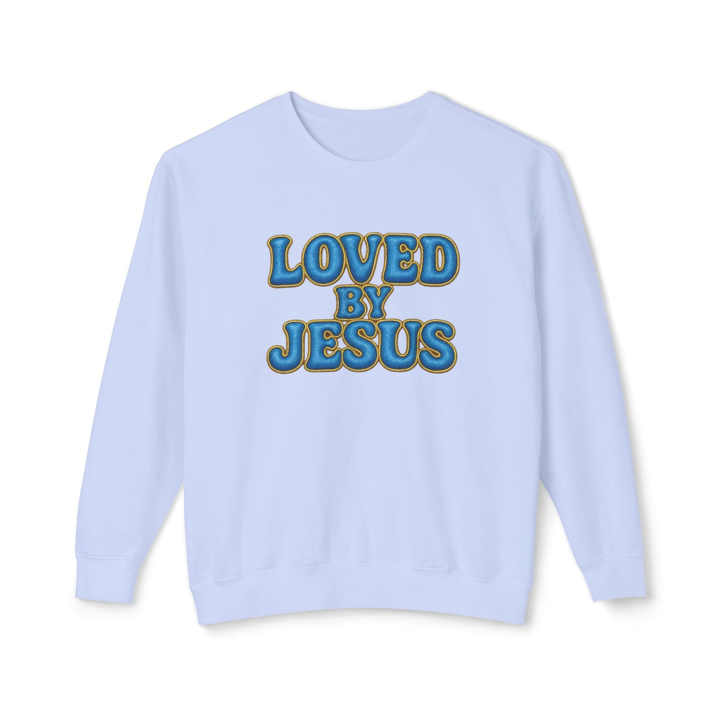 "Loved by Jesus" Royal Blue Luxe© Comfort Colors Crewneck