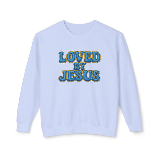 "Loved by Jesus" Royal Blue Luxe© Comfort Colors Crewneck