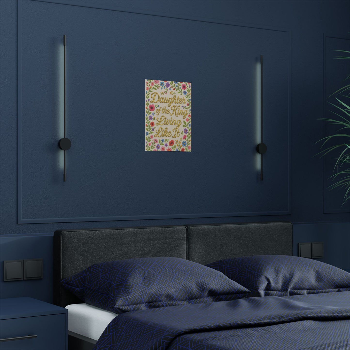 "Daughter of the King Living Like it" Christian Wall Art