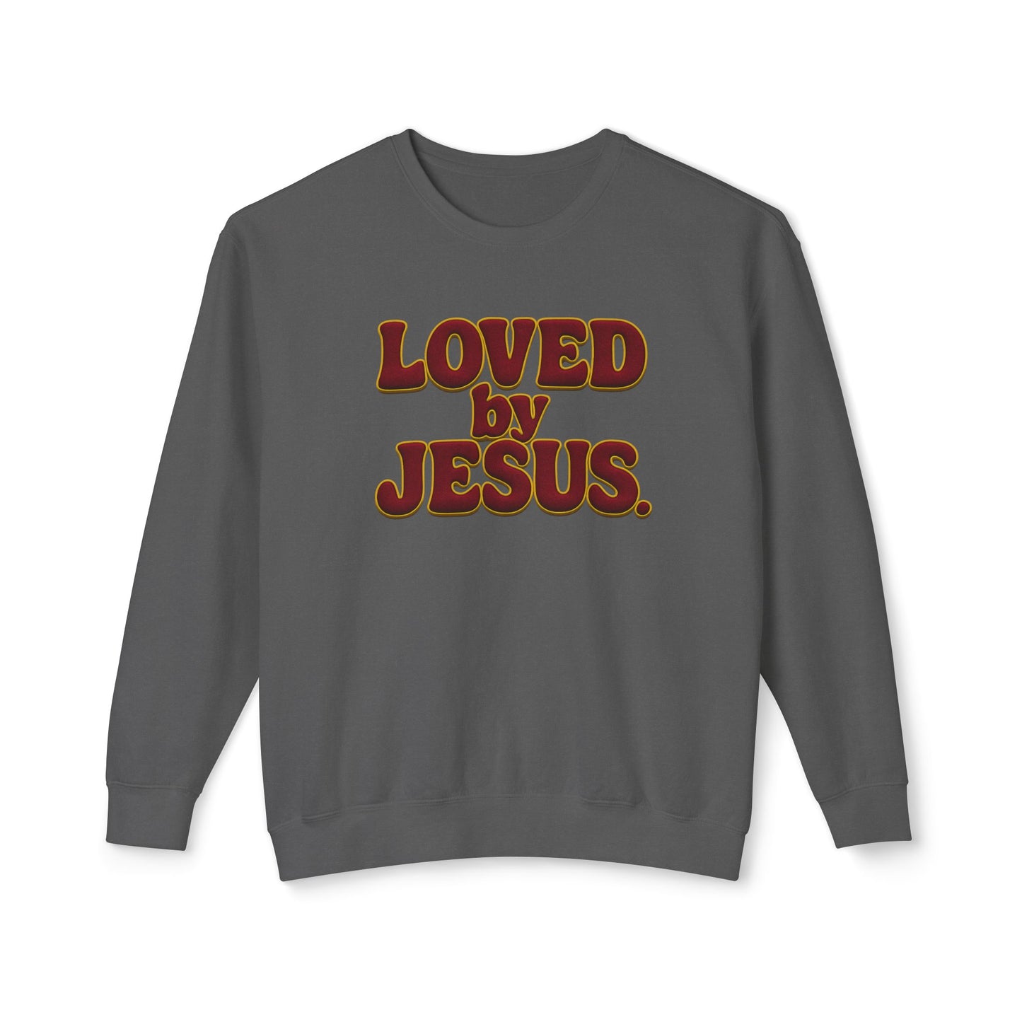 "Loved by Jesus" Velvet Burgandy Luxe© Comfort Colors Crewneck