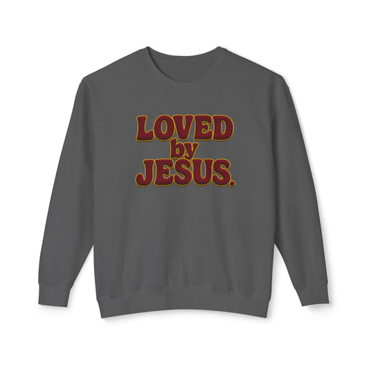 "Loved by Jesus" Velvet Burgandy Luxe© Comfort Colors Crewneck