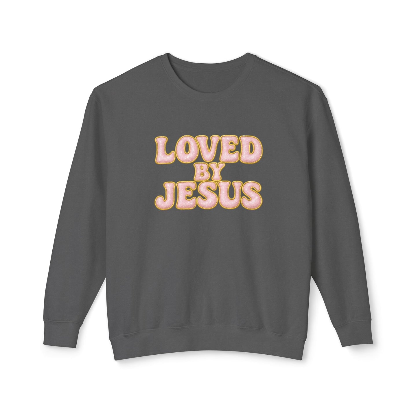 "Loved by Jesus" Light Pink Opal Luxe© Comfort Colors Crewneck
