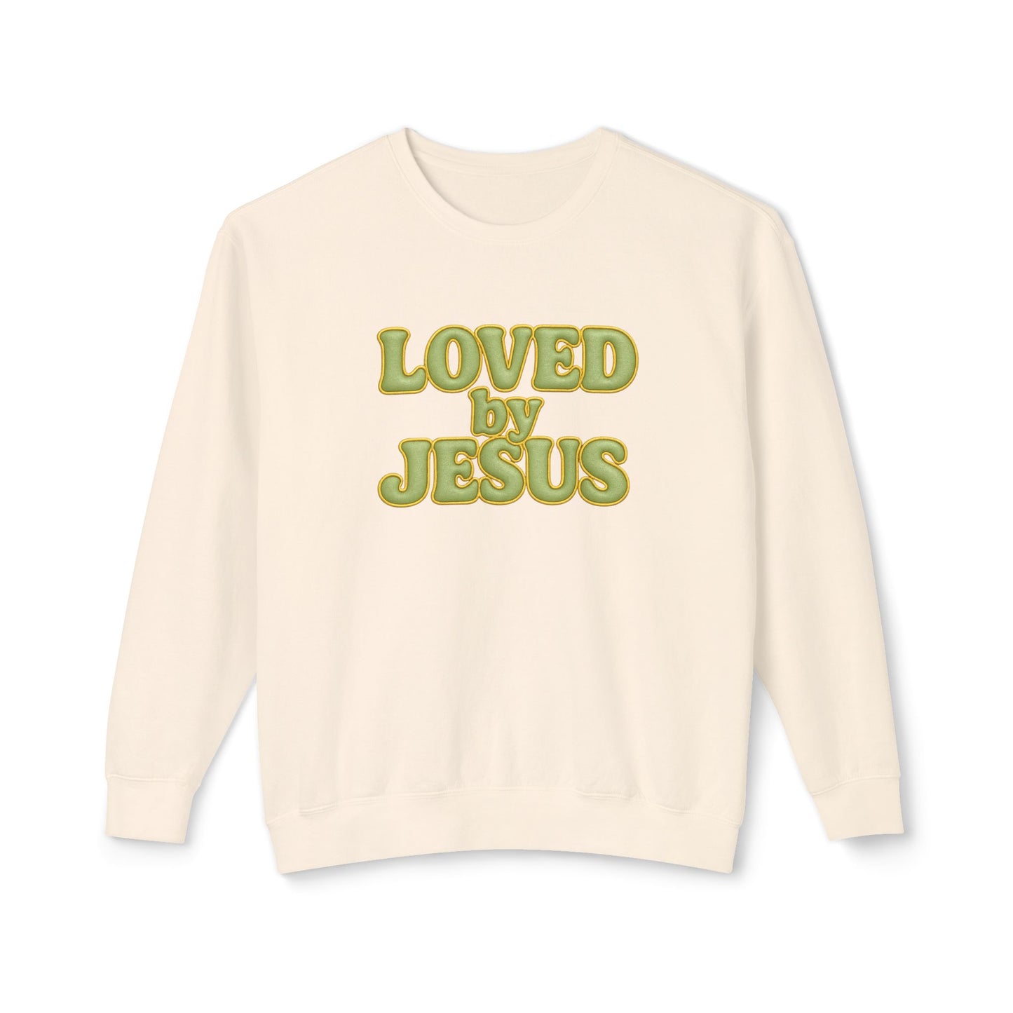 "Loved by Jesus" Sage Luxe© Comfort Colors Crewneck