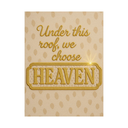 "Under This Roof We Choose Heaven" Christian Wall Art