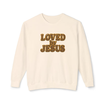 "Loved by Jesus" Southern Safari Luxe© Comfort Colors Crewneck
