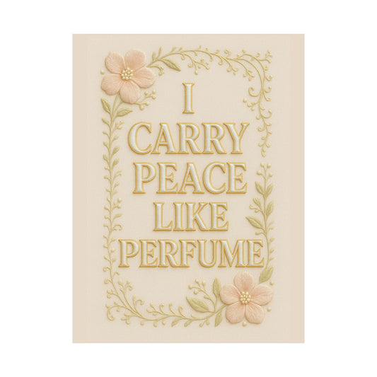 "I Carry Peace Like Perfume" Chrisitan Wall Art