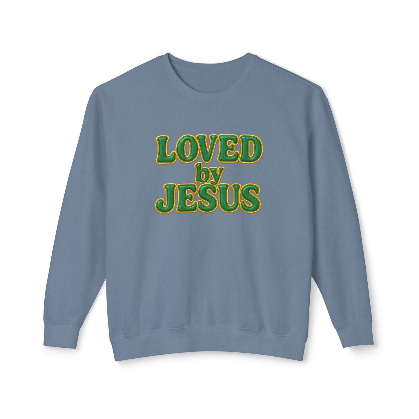 "Loved by Jesus" Emerald Luxe© Comfort Colors Crewneck