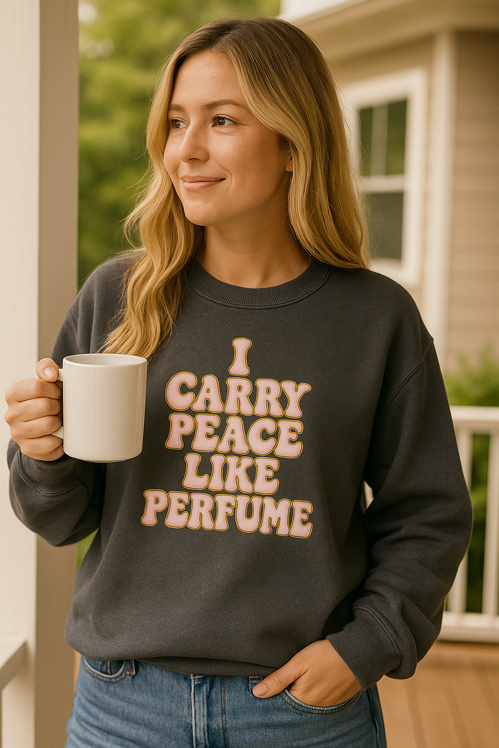 "I Carry Peace Like Perfume" Comfort Colors Crewneck